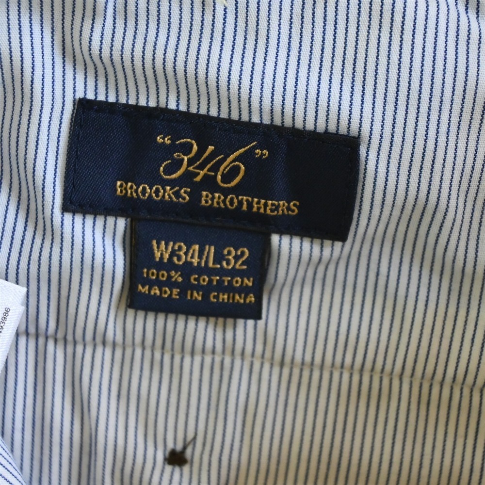 Brooks Brothers 34x32 Yellow 100% Cotton Flat Front 346 Mens Chino Pants - Picture 6 of 9